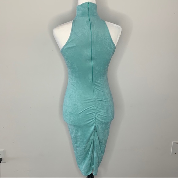 Turquoise suede dress - Picture 2 of 2
